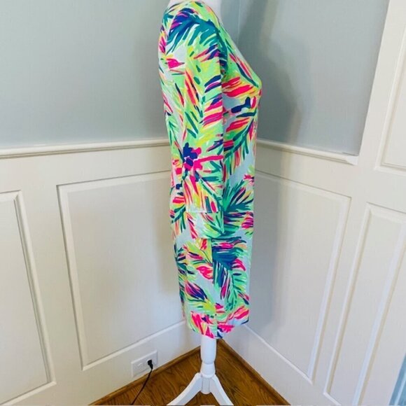 Lilly Pulitzer Marlowe Boat Neck Shift Pima Cotton Dress Green Multi XS - Picture 5 of 11